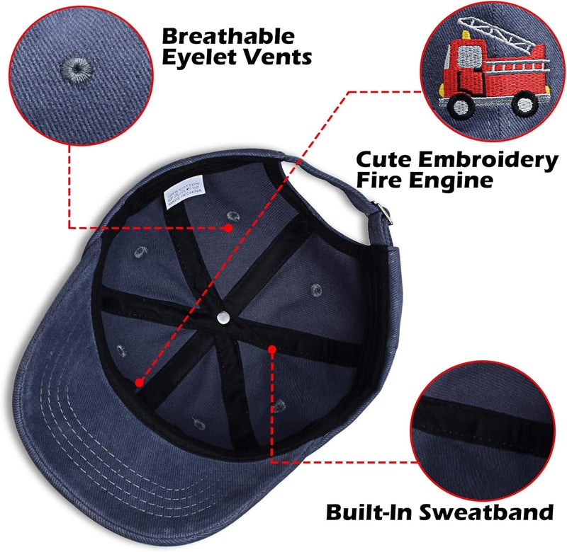 EDCYF Kids Boys Girls Embroidered Baseball Caps Baby Sun hat Toddler Dinosaur Trucker Hats Summer Hats（3-8years - Image 3